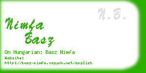 nimfa basz business card